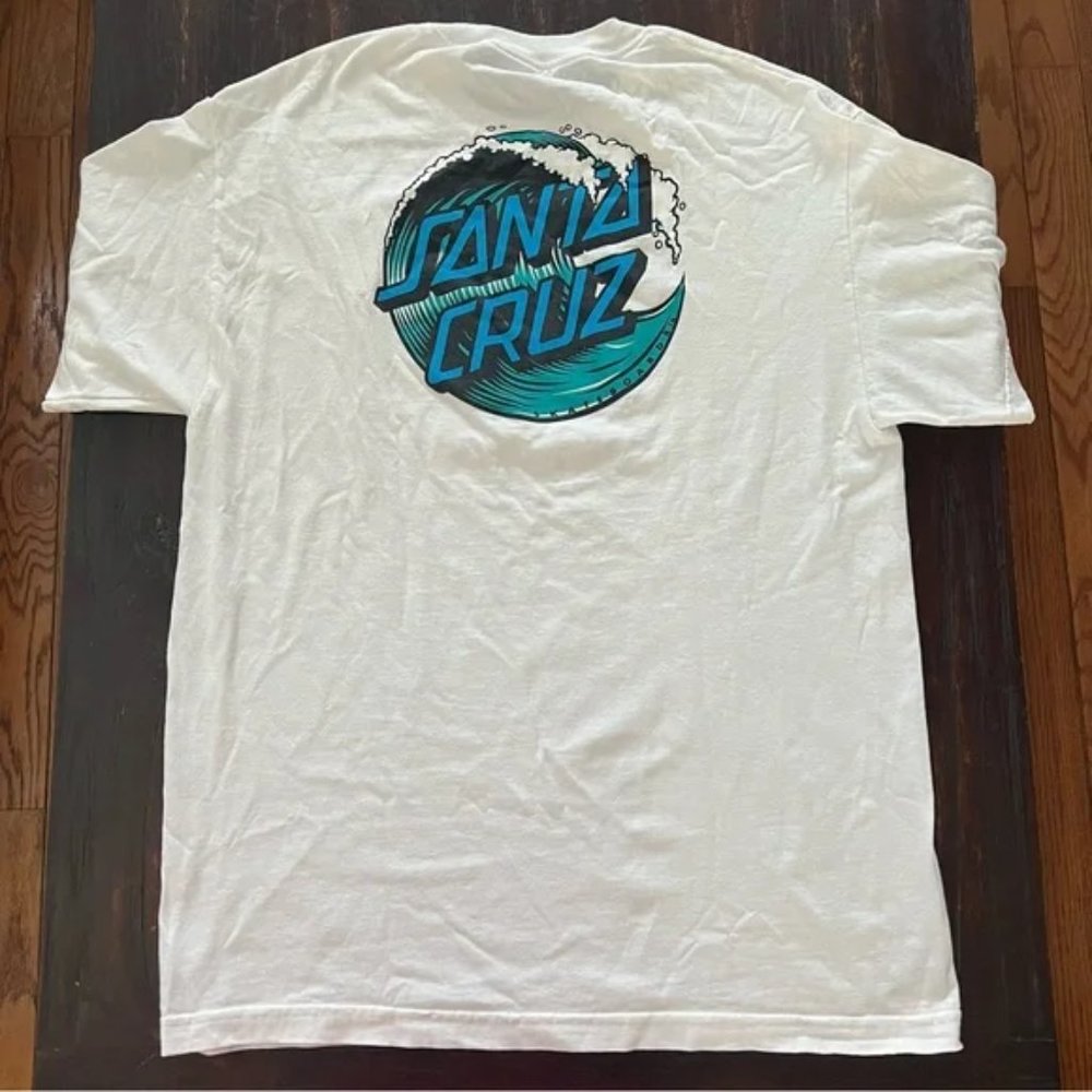 White Santa Cruz Wave Dot Graphic Tee - Picture 3 of 4